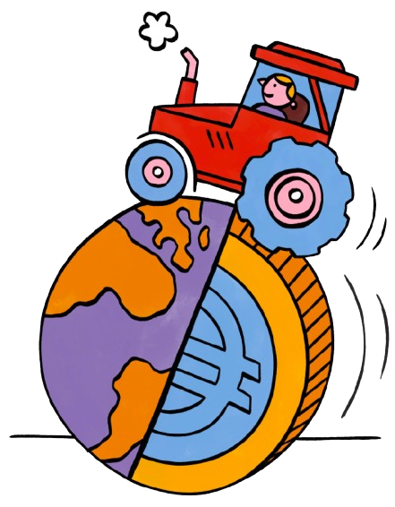 Wereldbol thema circulair za gespiegeld